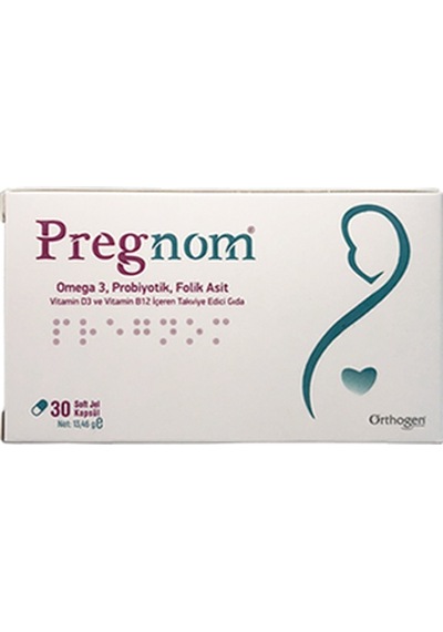 Pregnom Omega 3, Probiyotik, Folik Asit, Vitamin D3 ve Vitamin B1