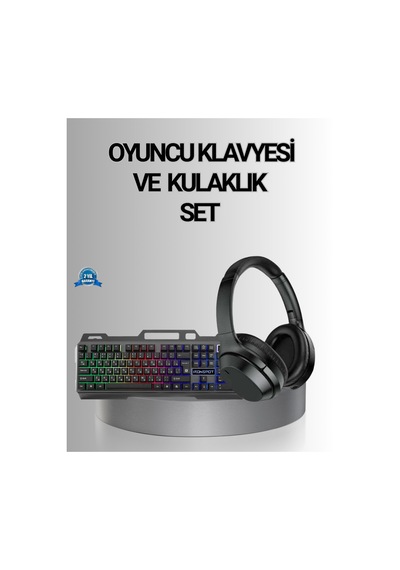 Işıklı - 64 - Oyuncu Klavye Mouse Ve Bluetooth Kulaklık Seti Türkçe - Muratech - Q Usb Diğer