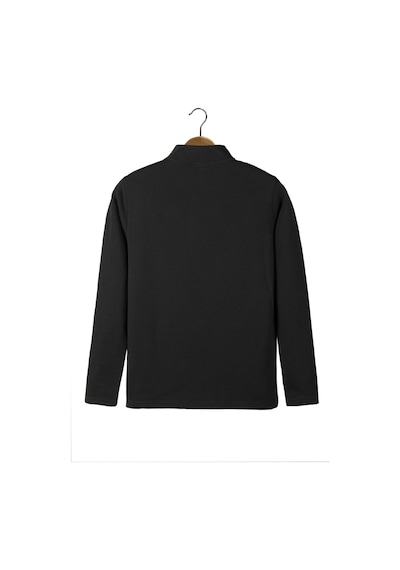 Terapi Men Erkek Siyah Rahat Kalıp Yarım Fermuarlı Bato Yaka Basic Sweatshirt 21k-5200179-2 - Siyah Terapi Men Erkek Siyah Rahat Kalıp Yarım Fermuarlı Bato Yaka Basic Sweatshirt 21k-5200179-2 - Siyah