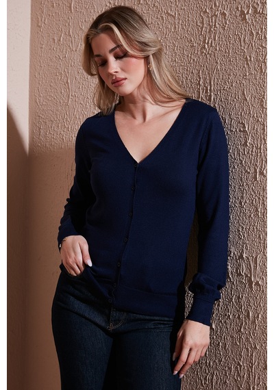 Fashion Friends Bayan Hırka 25k0781k1 Lacivert Lacivert