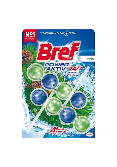 Wc Power Aktiv Çam - Kir & Kireç Önleyici & Koku Giderici 2'li Katı Klozet Temizleme Topu 2x50g