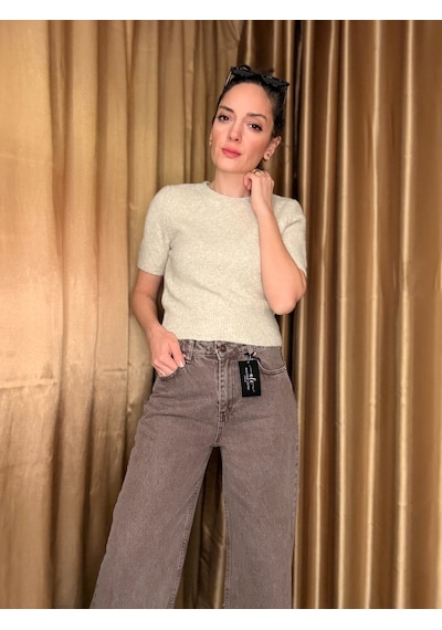 Ali Butik Kahve Fem Geniş Paça Jean Kahve