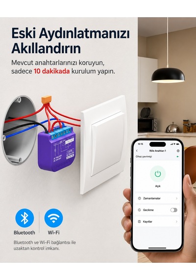 Akıllı Röle Anahtarı Tekli