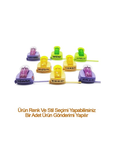 Bu-bu Şekilli Kenar Delgeç Çok Renkli