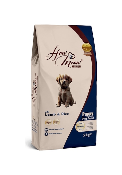 How Meow Yavru Köpek Kuru Maması Kuzulu Ve Pirinçli - 3 Kg