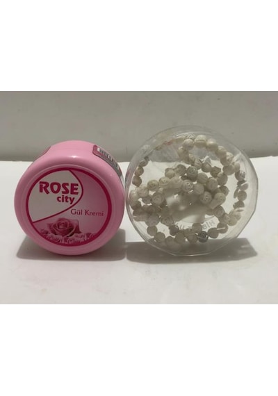 RoseCity Gül Kremi 85 ml Alana RoseCity Gül Kokulu 99lü Beyaz Namaz Tesbih Hediye