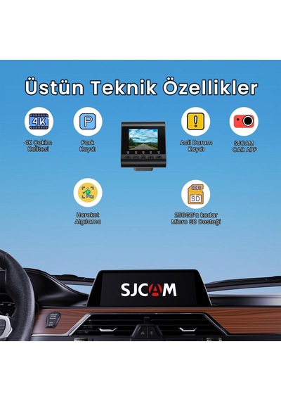 M60 2 Kameralı Ön+arka 4k+fhd Hdr Sony Starvis 2 Sensörlü Wifi Gps'li Araç Kamerası