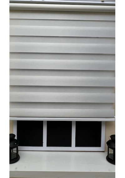 Zebra Stor Sert Plastik Kasalı Beyaz Perde STB 400V01-PD