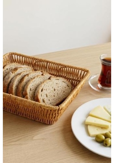 Dikdörtgen Rattan Mini Ekmek Sepeti - Bb6061