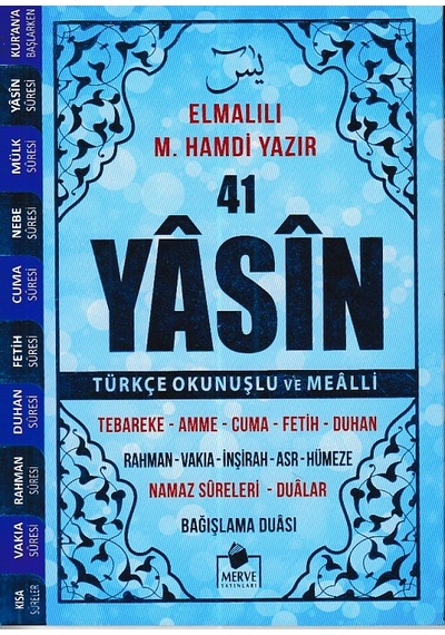 41 Yasin Çanta Boy Türkçe Okunuşlu Ve Mealli Mavi Kapak - Mydr-757499
