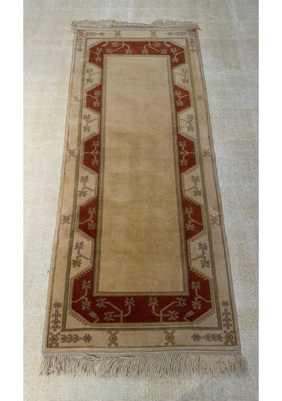 Bodrum Milas Halısı Yolluk 82x193 Bej