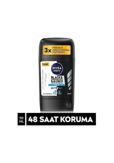 Nivea Men Black & White Invisible Fresh Erkek Stick Deodorant 2 x 50 ML