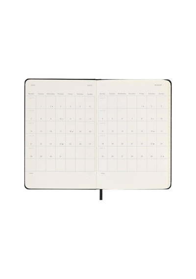 Moleskine 12 Ay Günlük Ajanda Cep Boy 9x14 Cm Sert Kapak Siyah Siyah