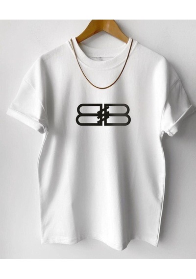 Flood Of Style Erkek Beyaz Bb Baskılı Tshirt
