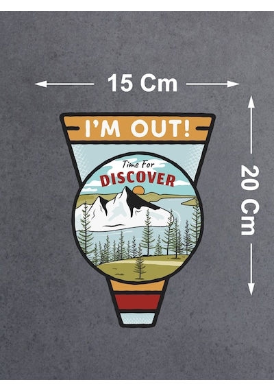 Kamp Avcı Off Road 4x4 Sticker - Discover Adventure Sticker -araba Oto Motosiklet Karavan Sticker - 02179 20x15 Cm