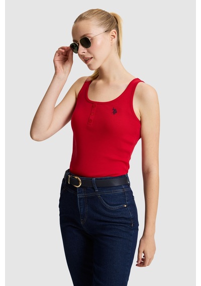 U.S. Polo Assn. U.s. Polo Assn. Kadın Kırmızı Tişört Basic 50321790-vr171 Basıc Kırmızı