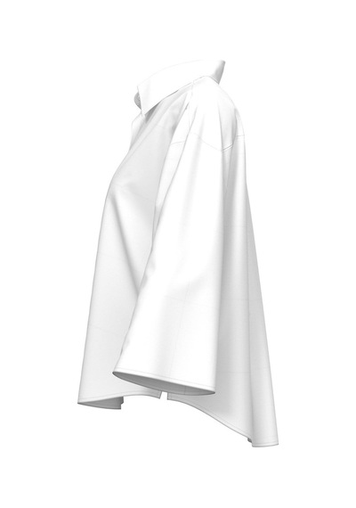Calvin Klein Kadın Relaxed Poplin Beyaz Kısa Gömlek-16252