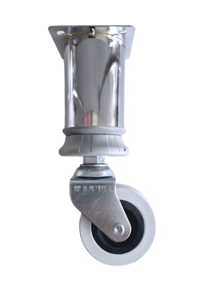 Metal Krom 15cm Tekerli Ayak Mobilya Masa Ve Dolap Tekerli Ayağı Frensiz Krom 15cm Çap 42mm
