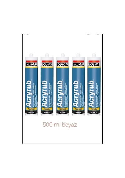 Silikonize Mastik 500gr Beyaz 5 Adet