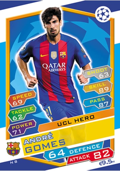 4 Paket 24 Kart Uefa Şampiyonlar Ligi 16/17 Match Attax Futbolcu Kartları