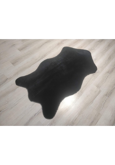 Mucize Tavşan Süet Taban Gtsiyah Post Halı 80 x 150 Cm