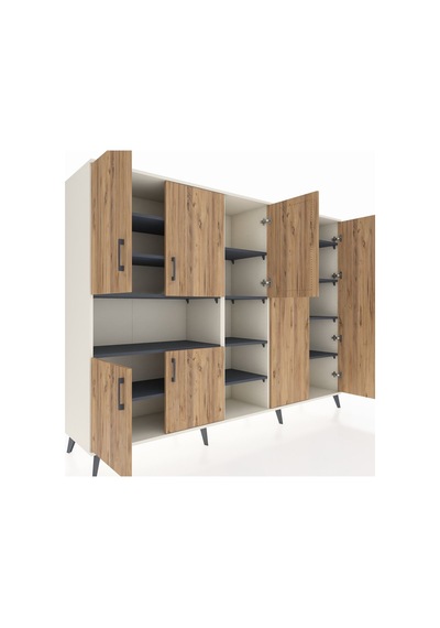 Hyperion Dolap 13 Raflı 7 Kapaklı 220x44x163 Aytaşı-çam/antrasit Atlas Çam/antrasıt - Aytası Hyperion Dolap 13 Raflı 7 Kapaklı 220x44x163 Aytaşı-çam/antrasit Atlas Çam/antrasıt - Aytası