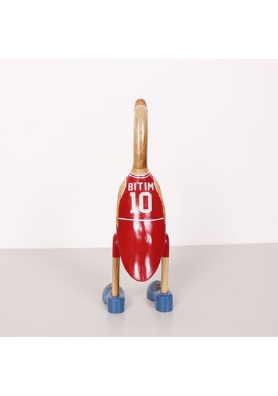 Basketçi Ördek El Oyması Teak Gövde 41x17x13 Cm