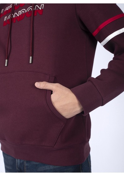 Lee Cooper Kapüşon Yaka Mürdüm Erkek Sweatshırt 241 Lcm 241004 Athel Murdum