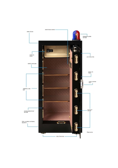 İnsafe ISC150A6 Special Edition Ekstra Mega Büyük Boy Çelik Para Kasası - Değerli Eşya ve Mücevher Kasası