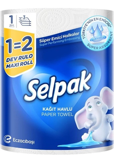 Selpak Kağıt Havlu Dev Rulo 1 2