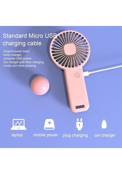 Mini Fan,telefon Tutucu,portatif El Vantilatörü Pembe Pembe