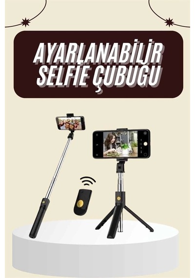 Cep Telefonu Tripod Standı Manyetik Selfie Sopa Bluetooth Uzaktan Kumandalı Çok Renkli 58086970