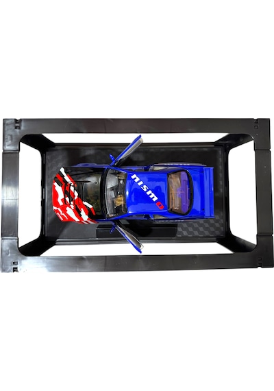 1:24 Metal Model Koleksiyon Araba Nissan Skyline Gt-r R34 Mavi Nısmo 19 Cm Döner Ön Tekerler
