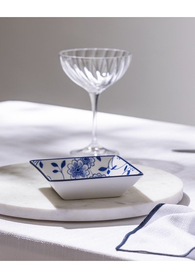 Madame Coco Reve Bleu Seren Kare Tabak - 12 Cm - Mavi/beyaz 8684427225196 Çok Renkli