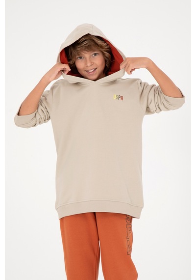 U.S. Polo Assn. Erkek Çocuk Taş Kapüşonlu Sweatshirt 50293489-VR049