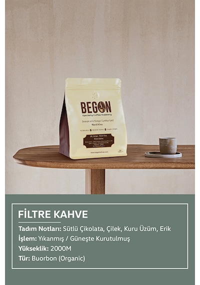 Begon Kahve Nord Kivu Filtre Kahve Çekirdek Fırsat Paketi 250g X 3 Adet Çekirdek Kahve