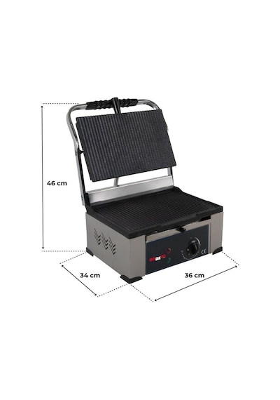 12 Dilim Elektrikli Döküm Tost Makinesi 1550 W. - Döküm 35x24