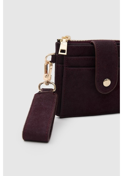 Shule Bags Pike Süet Kadın Kartlık Bordo