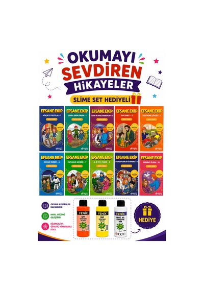 3.ve 4.sınıflar İçin Efsane Ekip Hikaye Seti Slime Set Hediye