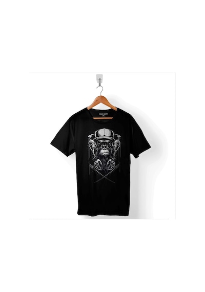 Monkey Graffıtı Maymun Grafik Baskılı Tişört Unisex T-shirt 001