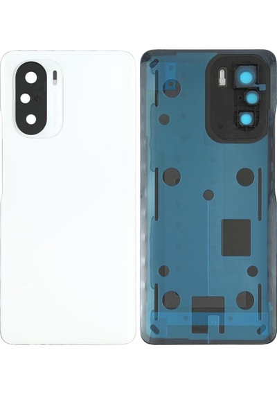 Xiaomi Redmi K40 Beyaz Arka Pil Kapağı Batarya Kapağı Beyaz