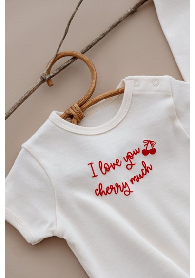 Oh La La Koala Beyaz Kiraz Desenli T-shirt