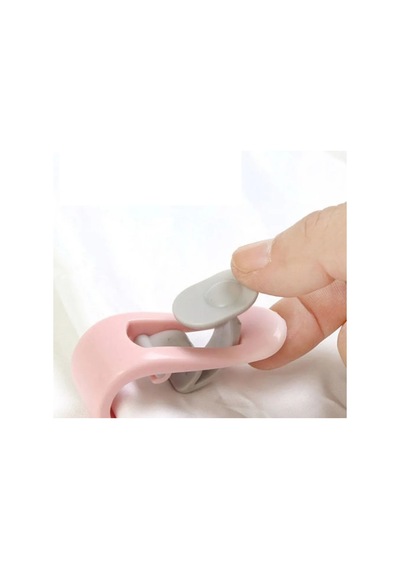 4 Adet Mandallı İğnesiz Yorgan Kılıfı Nevresim Sabitleme Klips Takımı Plastik Pembe Diğer