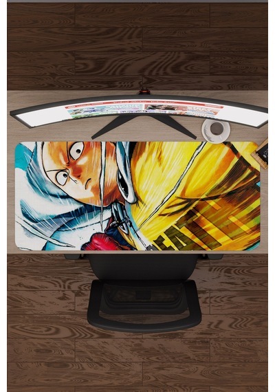 One Punch Man Kaymaz Dikişli Kauçuk Oyuncu Mousepad V2 - 90x40 Xxl Gaming Mouse Pad Fare Altlığı