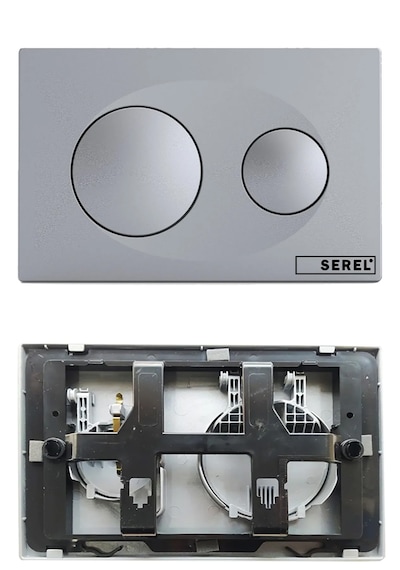 Serel Parmak İzi Bırakmayan Basma Butonu P400180 Krom - Mat