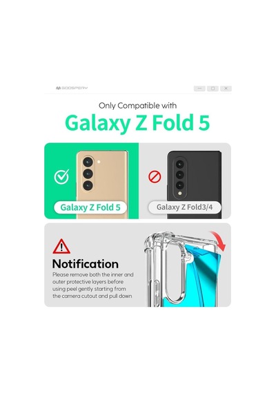 Samsung Galaxy Z Fold 5 Uyumlu Clear Şeffaf Sararmaz Renksiz Silikon Kapak Case 180 Tam Korumalı Çok Renkli