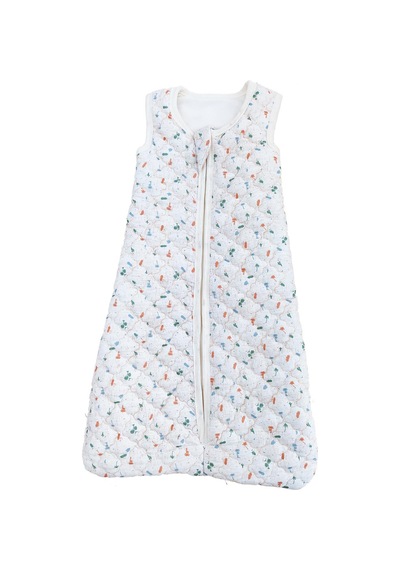 Sitilin Bebek Kalın Elyaflı Uyku Tulumu iç ve Diş Kumaş %100 Doğal Pamuk Çift Kat Özel Kumaş Unisex 2.5 Tog Krem