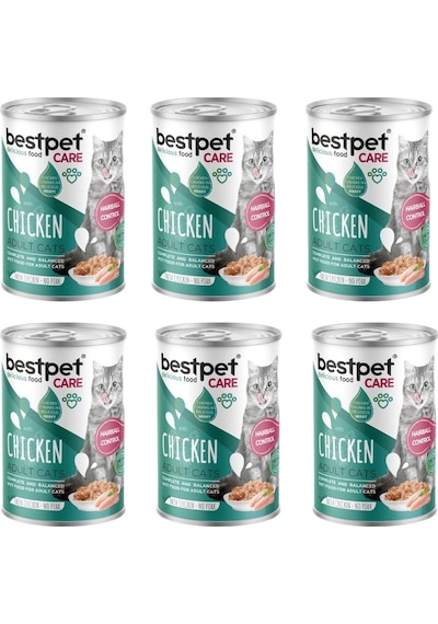 Bestpet Care Hairball Control Tavuklu Kedi Konservesi 400 Gr 6'lı Paket