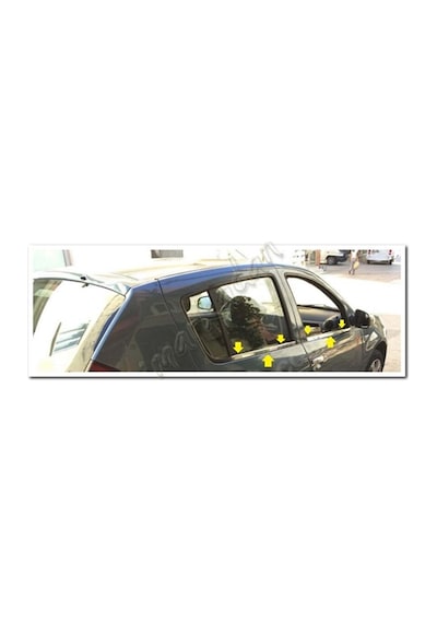 Markadan Dacia Sandero Krom Cam Çıtası 2006-2012 4 Parça   Paslanma