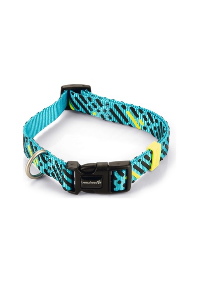 Hnrlıshp Beeztees Köpek Tasması, Turkuaz, 35-50cm, 20mm Çok Renkli